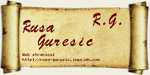 Rusa Gurešić vizit kartica